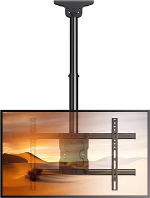 Perlegear Ceiling TV Mount, Hanging TV Mount for 37-75 inch Flat or Curved TVs up to 99 lbs, Full Motion TV Bracket with Swivel, Tilt, Max VESA 600x400mm, PGLCM1