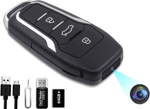 64GB Spy Camera Car Key,360 Minutes Battery Life, Mini Nanny Cam Hidden Camera,Small Hidden Camera with HD 1080P,Surveillance & Security Spy Hidden Cameras