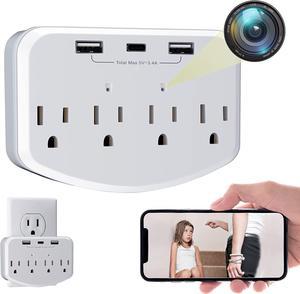 Updated Hidden Cameras Spy Cam Wall Charger WiFi HD 1080P Charger Outlet Spy Cameras Hidden Camera with Video Indoor Security Camera Wireless Pinhole Camera with USB 20W PD Small Camera Nanny Cam