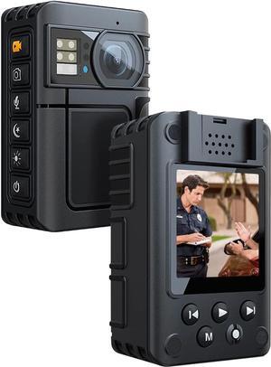 1080P Police Body Camera: Portable Night Vision Video Cam with 64G SD Card, Waterproof Wearable Security Bodycam, Loop Recording 10h Recorder for Law Enforcement