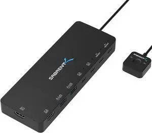 KVM Switch, USB-C, 1 PC to 2-Displays with 60 Watt Power Delivery (USB-CKDH)