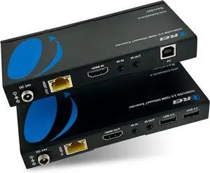 4K USB 2.0 HDMI Extender Over LAN HDBaseT PoC Single CAT5e/CAT6A/CAT7 Cable 4K @ 60Hz - Up to 400 Ft 4:4:4 - KVM Webcam Remote Keyboard Mouse USB Control - Digital Full HD (4K USB 2.0) 4K USB 2.0 HDMI Extender Over LAN HDBaseT PoC Single CAT5e/CAT6A/CAT7 Cable 4K @ 60Hz - Up to 400 Ft 4:4:4 - KVM Webcam Remote Keyboard Mouse USB Control - Digital Full HD (4K USB 2.0)