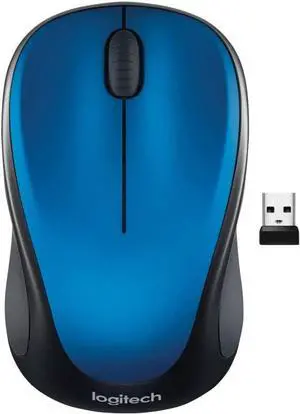 Logi tech M317 Wireless Mouse, 2.4 GHz with USB Receiver, 1000 DPI Optical Tracking, 12 Month Battery, Compatible with PC, Mac, Laptop, Chromebook - Blue