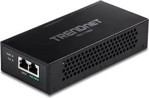 TRENDnet Gigabit PoE++ Injector, Convert A Non-PoE Port To A PoE++ Gigabit Port, PoE (15.4W), PoE+ (30W), Or PoE++ (95W), Up to 100m (328 ft), Integrated Power Supply, Black, TPE-119GI