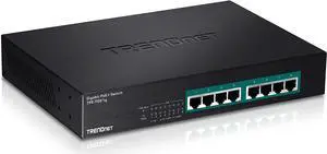 TRENDnet 8-Port Gigabit GREENnet PoE+ Switch, TPE-TG81g, 8 x Gigabit PoE+ Ports, Rack Mountable, Up to 30 W Per Port with 110 W Total Power Budget, Ethernet Network Switch, Metal, Lifetime Protection
