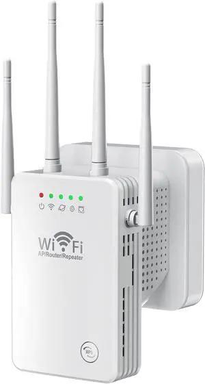 WiFi Extender, WiFi Signal Booster Up to 4000sq.ft and 26 Devices, WiFi Range Extender, Wireless Internet Repeater, Long Range Amplifier with Ethernet Port, 1-Tap Setup, Access Point, Alexa Compatible