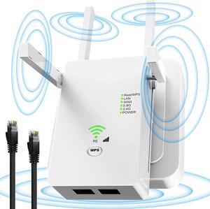 2023 WiFi 6 Extender Signal Booster 5g 2.4g, 6X Stronger 1200M WiFi Booster, Best WiFi Extender Signal Booster, Indoor, 12000sq Ft, 120 Devices