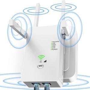 2023 WiFi 6 Extender Signal Booster 5g 2.4g, 6X Stronger 1200M WiFi Booster, Best WiFi Extender Signal Booster, Indoor, 12000sq Ft, 120 Devices