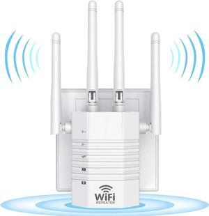 All-New WiFi Extender Internet Long Range Booster up to 9800 sq.ft - Wi-Fi Signal Amplifier Repeater with Ethernet Port & Access Point Mode,1-Tap Setup, 5 Working Modes, Alexa Devices Compatible