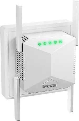WiFi Extender, WiFi Signal Booster Up to 2640sq.ft and 25 Devices, WiFi Range Extender, Wireless Internet Repeater, Long Range Amplifier with Ethernet Port, 1-Tap Setup, Access Point, Alexa Compatible