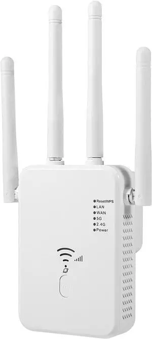 WiFi Extender 1200Mbps, WiFi Range Extender Signal Booster up to 8000sq.ft, WiFi Extenders Signal Booster for Home, WiFi Amplifier WiFi Range Extender, Wireless Internet Repeater, 1-Tap Setup