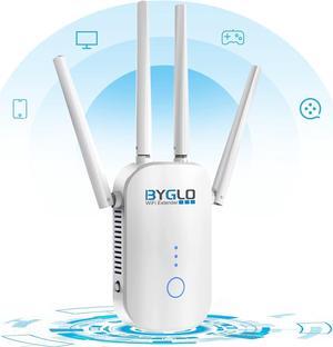 2023 Newest WiFi Range Extender Signal Booster Long Range Wireless Internet Booster for Home, WiFi Booster 1200Mbps WiFi Extender Dual Band 5G&2.4G WiFi Repeater 6800 SQ.FT WiFi Coverage