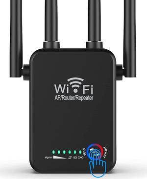 Asnrc WiFi Extender,Dual Band 5G 1200Mbps Wireless Signal Range Booster up to 9882 sq.ft for Home, Internet Repeater and Signal Amplifier with Ethernet Port,1-Key Setup,Connect up to 50 Devices