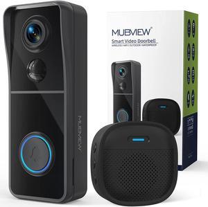 Doorbell Camera Wireless with Chime, Video Doorbell - No Subscription, Voice Changer, Motion Zones, 1080HD, PIR Human Detection, 2.4Ghz WiFi, Battery-Powered Smart Doorbell