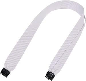 PCIe 5.0 Cable, 16AWG ATX 3.0 12VHPWR PCIE Cable, 600W Male to Male 16 (12+4) Pin PCIE5 Cable for RTX 4090TI, 4080TI, 3090TI, Compatible for MSI, Gigabyte, GameMax, Thermaltake Power Supply, White