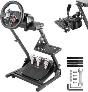 VEVOR Racing Steering Wheel Stand Cockpit with Real Racing Seat Simulator  Height Adjustable Fit for Logitech G25, G27, G29, G920 