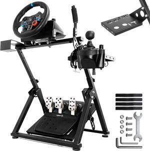Dardoo G920 Racing Steering Wheel Stand Foldable Stand Adjustable for Logitech  G27 G25 G29 G920 Thrustmaster PC Xbox PS4 Platforms Gaming Racing Simulator  Wheel Stand without Wheel,Shifter &Pedal 