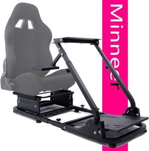 MoNiBloom Racing Steering Wheel Stand Cockpit with Racing Seat