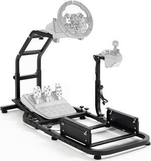 Minneer Racing Simulator Cockpit with V2 Support Game Support Stand Up Simulation Driving Bracket for Logitech G29, G27, G25, G923 Racing Steering Wheel Stand Without Wheel and Pedals
