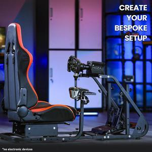 Minneer G29/G923/G27 Racing Simulator Cockpit with Racing Seat, Applicable to T248PS/ T248XBox /T300RS GT Racing Steering Wheel Frame Adjustable Height Wheel Pedals NOT