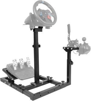 Minneer Sim Racing Wheel Stand Adjustable Upgrade Fits for Logitech G25, G27, G29, G920, Thrustmaster T150 T80 Wheels and pedals not included