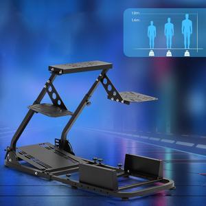 Minneer Racing G920/X56 Flight Simulation Cockpit Wheel Stand Fit for Logitech G29 G920/Thrustmaster HOTAS Warthog Three Pieces of Operating Platform Fast Switching State