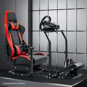 Minneer Racing Simulator Cockpit With Seat Adjustable Fits for Logitech G25 G27 G29 G920 G923 Thrustmaster Fanatec Gaming Steering StandNot Included Steering wheel pedal and shifter