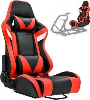 Minneer Gaming Seat with Dual Bluetooth Audio Device and Double Slide Rail Design Fit for Racing Wheel Simulator Stand Cockpit