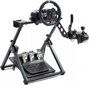 Minneer Racing Wheel Stand Adjustable for Logitech G25 G27 G29 G920 Driving Simulator for PC,PS4,Xbox Racing Wheel Shifter and Pedals Stand