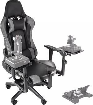 Minneer Flight Joystick Hotas Chair Mount Adjustable Compatible with Thrustmaster A10C Hotas Warthog Logitech X56 X52 More Stable Flight Sim Stand with Seat Detachable