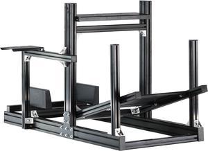 Minneer F1 More Stable Racing Simulator Cockpit Stand Fit for Logitech/Thrustmaster/Fanatec/Moza/PXN G29 G920 G923 T128 T300,Adjustable Steering Wheel Stand,Not Included Wheel,Pedals,Handbrake & Shift