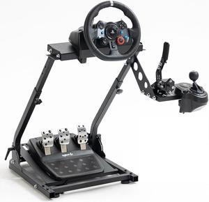 Minneer PRO Racing Wheel Stand Height Adjustable with Shifter Upgrade for Logitech G25,G27,G29,G920,G923,Thrustmaster TMX, T80, Gaming Steering Simulator Cockpit Wheel and Pedals Not Included