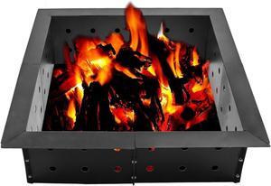 Minneer Upgraded Heavy Duty Solid Steel Fire Pit Liner Ring 36-Inch Inner,DIY Campfire Ring Above or In-Ground for Outdoor,Patio,Backyard