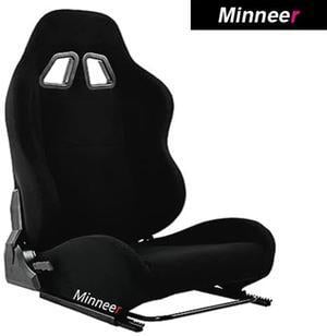 Minneer Racing Gaming Simulator Cockpit Frame Seat Fit for Logitech/Thrustmaster G27 G29 G920 TX PXN with Adjustable Double Slide,Adapt Racing Wheel Stand Chair,Video Game Seats
