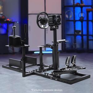 Minneer New Racing Flying Simulator Cockpit Suitable for X52/X56/G29/G920/T80/T300 with High Comfort and Adjustable, Excluding Steering Wheel Seat Shift Handbrake