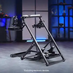 Minneer Foldable Flight Simulation Cockpit 3.0 with Fixed Slot Fit for Logitech,Thrustmaster HOTAS Warthog,Fanatec,Electronics Adjustable Fight Sim Mount Pedals, Steering Wheel Not Included