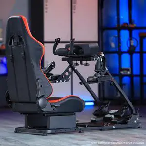 Minneer Racing G29/X52 Flight Simulator Cockpit Multifunctional Stand with Seat Fit for Logitech G25 G920/Thrustmaster HOTAS Warthog 248PS T248XBox T300RS
