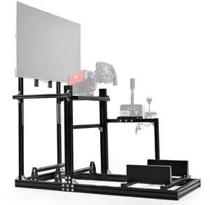 Minneer 3060 Aluminum Profile Racing Simulator Cockpit with  TV Stand Compatible with Logitech/Thrustmaster/Fanatec Direct Drive Motors