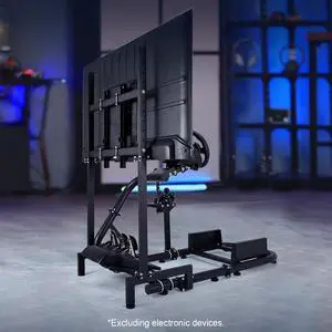 Minneer Racing Cockpit with TV Stand Fit for G923 G920 T500,FANTEC,T3PA/TGT Stable & Strong Steering Wheel Stand Wheel and Pedals Not Included