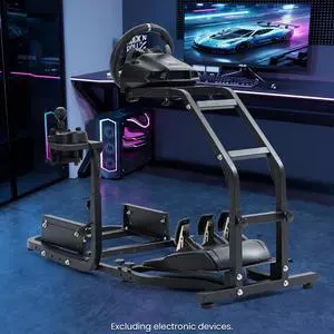 Minneer Racing Simulator Cockpit with V2 Support Game Support Stand Up Simulation Driving Bracket for Logitech G29, G27, G25, G923 Racing Steering Wheel Stand Without Wheel and Pedals Minneer Racing Simulator Cockpit with V2 Support Game Support Stand Up Simulation Driving Bracket for Logitech G29, G27, G25, G923 Racing Steering Wheel Stand Without Wheel and Pedals