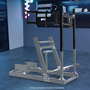 Minneer Racing Simulator Cockpit Monitor Stand Fit for Logitech/Thrustmaster/Fanatec G29/G923/T248 Only Suitable Aluminum Racing Cockpit Without Wheel,Pedal Minneer Racing Simulator Cockpit Monitor Stand Fit for Logitech/Thrustmaster/Fanatec G29/G923/T248 Only Suitable Aluminum Racing Cockpit Without Wheel,Pedal