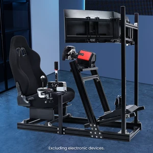 Minneer 8040 Aluminum Racing Simulator Cockpit with 3 Monitor Stand and Ergonomic Seat, Compatible with Logitech/Thrustmaster/Fanatec/Moza Wheels and Direct Drive Motors Minneer 8040 Aluminum Racing Simulator Cockpit with 3 Monitor Stand and Ergonomic Seat, Compatible with Logitech/Thrustmaster/Fanatec/Moza Wheels and Direct Drive Motors