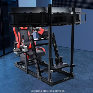 Minneer 8040 Aluminum Racing Simulator Cockpit with 3 Monitor Stand and Ergonomic Seat, Compatible with Logitech/Thrustmaster/Fanatec/Moza Wheels and Direct Drive Motors Minneer 8040 Aluminum Racing Simulator Cockpit with 3 Monitor Stand and Ergonomic Seat, Compatible with Logitech/Thrustmaster/Fanatec/Moza Wheels and Direct Drive Motors