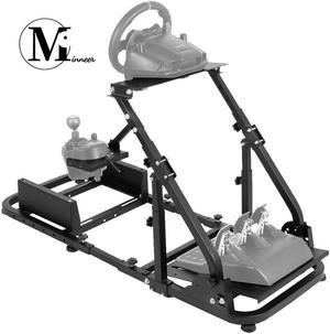 Minneer Adjustable Racing Simulator Cockpit Stand with Reinforced Fixing Bar fit for Logitech G27 G29 G920 G923 Thrustmaster T300RS T300 T248 Not Included Steering Wheel Shifter Pedal and Seat