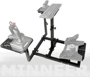 Minneer G29/X52 Racing/Flight Simulator Cockpit Adjustable Compatible with Logitech, Thrustmaster Fit for G920/G923/X56 Warthog A10/T80/T158 Only Stand