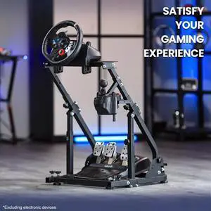 Minneer G27/G920 Racing Steering Wheel Stand, Applicable to T248PS/ T248XBox /T300RS GT Sim Mount Adjustable Height Foldable Wheel Pedals NOT Included