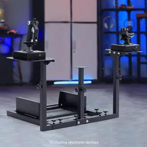 Minneer X52 Flight Simulator Cockpit Compatible with Logitech X56/X56, Thrustmaster Warthog A10/Other Types of Joysticks, Flight Wheel Stand Stable and Safe Only Brackets