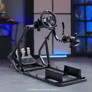 Minneer Light Series Sim Racing Simulator Cockpit Frame Fit for Logitech/Thrustmaster G29 G923 G920 T-GT T248X T80,Steering Wheel Mount Driving Simulator,Not Include Electronics
