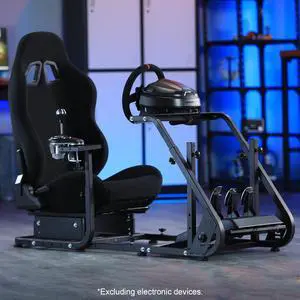 Minneer G923/G29/G920 Racing Simulator Cockpit with Racing Seat, Applicable to T248PS/ T248XBox /T300RS GT Steering Wheel Stand Adjustable Height Wheel Pedals NOT Included