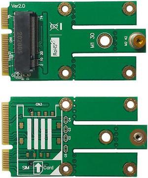 EXVIST 4G LTE M.2(NGFF) to Mini PCIe Adapter W/O SIM Card Slot for 4G/3G LTE Module Suitable for M2M & IoT Applications Like Raspberry Pi Industrial Router Video Surveillance etc.